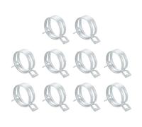 QUARKZMAN 10 Pcs Abrazadera de Manguera de Resorte Tipo Banda de Acción de Combustible/Silicona para Vacío, 35mm Abrazadera de Manguera de Resorte Presión, Plata