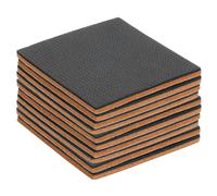 QUARKZMAN 10 Pcs Almohadillas para Muebles Fieltro Y 3 1/8" Marrón+Negro