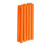 QUARKZMAN 10 pcs Barras De Pegamento Caliente 7mm X 100mm Largo EVA Mini Barra De Adhesivo Termofusible Para Pistola De Pegamento Caliente Madera Plástico Vidrio Flores Telas Color Naranja