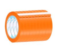 QUARKZMAN 10 Pcs Cinta De Sellado Para Bolsas De Polietileno 1/2" X 98.4 Yardas Cinta Selladora Para Envasar Alimentos Verduras Carne Pastel Pan Congelador Hielo Color Naranja.
