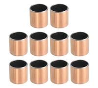 QUARKZMAN 10 Pcs Cojinete De Manga 22mm Diámetro Interior x 25mm Diámetro Exterior x 25mm Longitud Cojinetes Lisos Casquillos Autolubricantes Sin Aceite Para Partes Deslizantes De Maquinaria