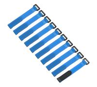 QUARKZMAN 10 Pcs Correas Reutilizables Para Sujetar Baterías 20mm x 20cm Nylon Multiuso Correa Ajustable Para Sujetar Baterías Con Cierre De Gancho Y Bucle Para Quadcopters Azul