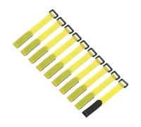 QUARKZMAN 10 Pcs Correas Reutilizables Para Sujetar Baterías 20mm x 20cm Nylon Multiuso Correa Ajustable Para Sujetar Baterías Con Cierre De Gancho Y Bucle Para Quadcopters RC, Amarillo