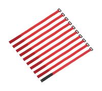 QUARKZMAN 10 Pcs De Correas Reutilizables Para Sujetar Baterías, 0.8x20" Nylon Rojo Multipropósito Para Sujetar Baterías, Correa Ajustable Con Gancho Y Lazo Para Quadcopter Drone Barco Coche