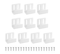 QUARKZMAN 10 Pcs Gancho De Pared De Acero Inoxidable Para Baldosas Soporte De Pared Ajustable Y Resistente Colgar Gancho De Exhibición Con Tornillos Arena Blanco Ancho Interno 20mm(13/16")