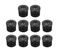 QUARKZMAN 10 Pcs Insertos para Tubos Redondos con Rosca M10 para Tubo Redondo de 30mm/1.18" Tapón Redondo de Plástico Negro Inserto para Patas de Muebles de Silla