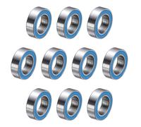QUARKZMAN 10 Pcs MR106-2RS Rodamientos Micro De Ranura Profunda 6x10x3mm Doble Sello De Goma Pequeños Rodamientos De Acero Cromado (ABEC5 Z4 Bajo Ruido)