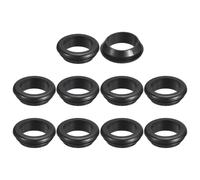 QUARKZMAN 10 Pcs Pasacables Arandelas de Goma, 23mm ID 28mm Agujero de Perforación Tapones de Agujero Redondos de Doble Lado para Pasacables, Junta de Cableado Eléctrico, Negro