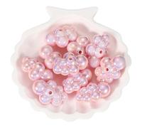 QUARKZMAN 10 Pcs Perline A Forma Di Nuvola 33 x 22 mm Perline Spaziatrici In Acrilico Rosa Chiaro