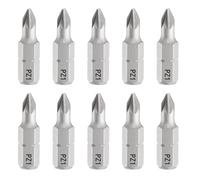 QUARKZMAN 10 Pcs Punta de Destornillador Pz1 1/4" Vástago Hexagonal 25Mm/1" Longitud Magnético Phillips Ranurado Hex Bits Punta de Destornillador de Acero S2 de Potencia