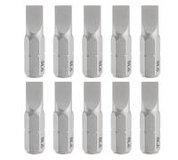 QUARKZMAN 10 Pcs Punta de Destornillador Ranurado Sl6 con Vástago Hexagonal de 1/4" de 25 Mm/1" Longitud, Punta Plana Magnética de Acero S2 Eléctrico de Impacto de Potencia