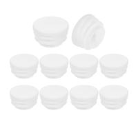 QUARKZMAN 10 Pcs Tapón De Plástico Redondo, Tapones para Tubos, 24mm (0.94 Pulgadas) Insertos para Patas De Muebles, Protección Deslizante para Sillas, Sofás, Mesas, Estantes, Blanco