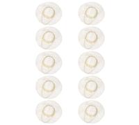 QUARKZMAN 10 Pezzi Mini Di Paglia 4 Pollici Cappellini In Miniatura Per Bambole Colore Legno Taglia L Per Casa Delle Bambole Decorazioni Fai Da Te Accessori Mini Abbigliamento Decor