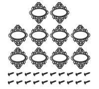 QUARKZMAN 10 Pezzi Porta Etichette In Metallo 5.6x6.6cm Cornice Vintage Per Etichette Con Motivo Floreale E Pizzo Con Per Scatole Archivio Cassetti Porte Armadi Librerie