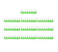 QUARKZMAN 10 Pezzi Terminale A Forcella, 8 Posizioni 15A 400V Tagliabile Pre Isolato Blocco Di Collegamento TB-1508 Barriera Terminale Connettore Jumper Per Officine Fabbriche Macchinari,