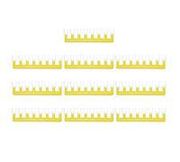 QUARKZMAN 10 Pezzi Terminale A Forchetta, 8 Posizioni 15A 400V Tagliabile Pre Isolato Blocco Di Collegamento TB-1508 Barriera Terminali Connettore Per Officine Fabbriche Macchinari, Giallo