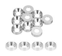 QUARKZMAN 10 Piezas Arandelas Avellanadas M10 22mm/0.87 Pulgadas Aleación De Aluminio Anodizado Juntas Para Tornillos Accesorios RC/FPV/PC/Drones Plateado