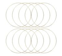QUARKZMAN 10 Piezas Aros Atrapasueños Aros de Metal 7.5 Pulgadas Dorado | para Manualidades, Aros Florales, para Manualidades Suministros para Hacer Guirnaldas Colgadores de Plantas