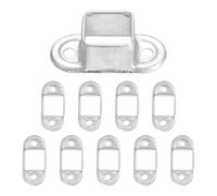 QUARKZMAN 10 Piezas Base De Flange Para Poste Cuadrado, Compatible Con Tubo Cuadrado De 1" X 1" Base De Montaje En Pared De Acero Galvanizado Conector Para Barandales De Montaje