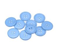 QUARKZMAN 10 piezas de 36L Botones de Costura 7/8" Redondos de Resina con 4 Agujeros Planos, Color Azul Claro