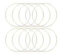 QUARKZMAN 10 Piezas de Aros para Atrapasueños, Aros de Metal para Manualidades Aros Florales de 8 Pulgadas para Manualidades de Macramé para Hacer Coronas Colgadores de Plantas, Dorado