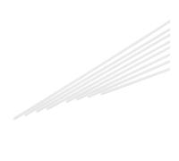 QUARKZMAN 10 Piezas de Barra Cuadrada de Plástico ABS 3/64" x 10" Varilla de Tubo Plástico Blanco Liso para Material de Modelismo, Mesa de Arena DIY, Fabricación de Modelos Arquitectónicos