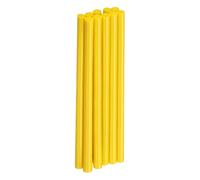 QUARKZMAN 10 Piezas De Barras De Pegamento Caliente 7mm X 150mm De Largo Mini Barras De Adhesivo Termofusible EVA Para Pistola De Pegamento Caliente Madera Plástico Amarillo