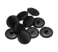 QUARKZMAN 10 Piezas de Botones de Plástico Redondos de 20 mm Cubiertos de Tela de Tela de 32L para Trajes, Vestidos y Blusas, Color Negro