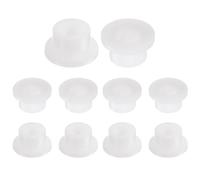 QUARKZMAN 10 Piezas de Cojinetes de Manga con Brida 8.5mm Id 12mm Od 9mm de Longitud, Bujes de Nylon, Color Blanco