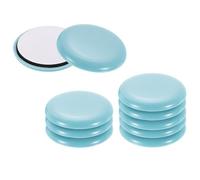 QUARKZMAN 10 Piezas De Deslizadores para 2 Pulgadas Redondos Autoadhesivos para Alfombra, Almohadillas para Mover Protectores De Suelo para Alfombras, Baldosas, Y Azul Cielo