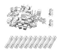 QUARKZMAN 10 Piezas De Fusible Cerámico Rápido De 0.25A 250V Fusibles Rápidos De 0.25Amp Tipo Cartucho 5x20mm Con 20 Piezas De Grapas