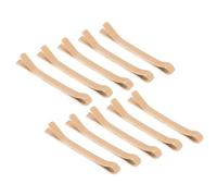 QUARKZMAN 10 Piezas De Horquillas Pequeñas para Muñecas, 15 mm/0.59 Pulgadas Horquillas Miniaturas De Metal Color Caqui para Muñecas, Suministros para Manualidades Accesorios DIY Lazos