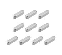 QUARKZMAN 10 Piezas de Llave de Eje Paralelo de Acero Inoxidable, Terminación Redonda, 5 x 5 x 20 mm, para Conexión de Fijación de Tipo Eje