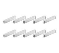 QUARKZMAN 10 Piezas de Llave de Pluma de Extremo Redondo, 6x6x35mm Acero Inoxidable Profesional para Eje de Transmisión Paralelo en la Industria Mecánica