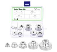 QUARKZMAN 10 Piezas De Tuercas De Mariposa Estriadas, M3 M4 M5 M6 M8 Cabeza Alta Roscado Hembra, 304 Acero Inoxidable Perilla Redonda De Agarre Tuercas De Bloqueo Tuercas, Plateado