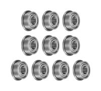 QUARKZMAN 10 Piezas F683ZZ Cojinete De Bolas Con Brida 3x7x3mm Acero Cromado Doble Blindaje Cojinete Miniatura Cojinetes De Bolas De Ranura Profunda P6 (ABEC 3)
