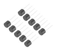 QUARKZMAN 10 Piezas Fusible Micro Lento de Cilindro DIP Montado en Miniatura para Reparación de Partes Electrónicas PCB LCD, T2A 2A 250V, Negro
