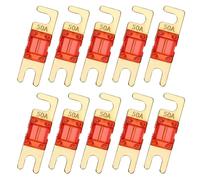 QUARKZMAN 10 Piezas Fusible Mini ANL 50A 125V Reemplazo Protección Eléctrica Electrónica Fusible De Cuchilla Para Sistema De Audio Video Automotriz Y Marino