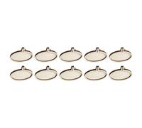 QUARKZMAN 10 Piezas Mini Bastidor de Bordado 2.5"x1.7" Pequeño Bastidor Ovalado Horizontal de Punto de Cruz de Madera Anillo Círculo para Colgante DIY Llavero Marco de Exhibición