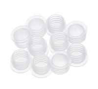 QUARKZMAN 10 Piezas Tapones para Saleros de 1/2 Pulgada Tapón de Plástico para Salero Tapón de Repuesto Transparente Tapa de Plástico Redonda Reutilizable para Botellas Y Tuberías