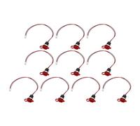 QUARKZMAN 10 Piezas Tipo C Hembra Chasis 2 Pines Cable 3A 5V Rosca Redonda USB C Hembra Conector A PH2.0 Terminal Impermeable Cable De Extensión Con Tapa Roja Y Tuerca Para PC Lámparas