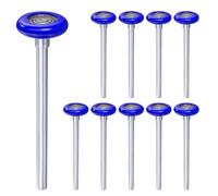 QUARKZMAN 10 Uds 1.8" Rodillos de Puerta de Garaje de Nylon Para 2" Riel de Garaje, 7" Vástago Largo Y Ruedas Silenciosas Rodamiento de Precisión 6200Zz Con 8 Bolas, Azul