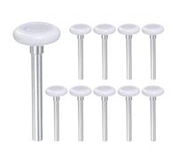 QUARKZMAN 10 Uds 1.8" Rodillos de Puerta de Garaje de Nylon Para 2" Riel de Garaje, Ruedas Silenciosas de 4.25" de Vástago, Rodamiento de Precisión 6200Zz de 8 Bolas, Color Blanco