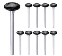 QUARKZMAN 10 Uds 1.8" Rodillos de Puerta de Garaje de Nylon Para 2" Riel de Garaje, Vástago Largo de 6.5" Ruedas Silenciosas, Rodamiento de Precisión 6200Zz de 8 Bolas, Negro