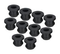 QUARKZMAN 10 Uds Tapones de Goma para Enchufes de Montaje de Dia 9mm ID 6.2mm Sello Antiarañazos para Caja Eléctrica Cable Tubería Negro