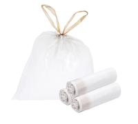 QUARKZMAN 100 Bolsas De Basura Con Cierre, 6.7 Galones 22" Bolsas De Desechos Sin Aroma, Forros Para Cubos De Basura De Baño Diseño Anti-Rotura Para Hogar Oficina Cocina Sala, Oro