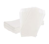 QUARKZMAN 100 Bolsas de Papel Kraft 3 x 6" Bolsas de Papel Kraft Plano a Prueba de Grasa para Panadería Galletas Caramelos Postres Chocolate Jabón Boda Lanzamiento de Sellos Blanco