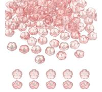 QUARKZMAN 100 cuentas de vidrio de 6 mm x 10 mm, cuentas espaciadoras de calabaza, abalorios sueltos para pulseras, Halloween, fabricación de joyas y manualidades, color rosa oscuro.