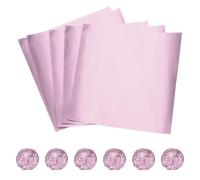 QUARKZMAN 100 Hojas De Papel De Aluminio Para Dulces, 8 X 8 Pulgadas En Forma Cuadrada, Papel De Envoltura Con Textura Brillante Para Decoración De Caramelos, Color Rosa Claro