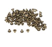QUARKZMAN 100 Juego Ojales Kit Metal Ojales 2mm para Zapatos Ropa Bronce